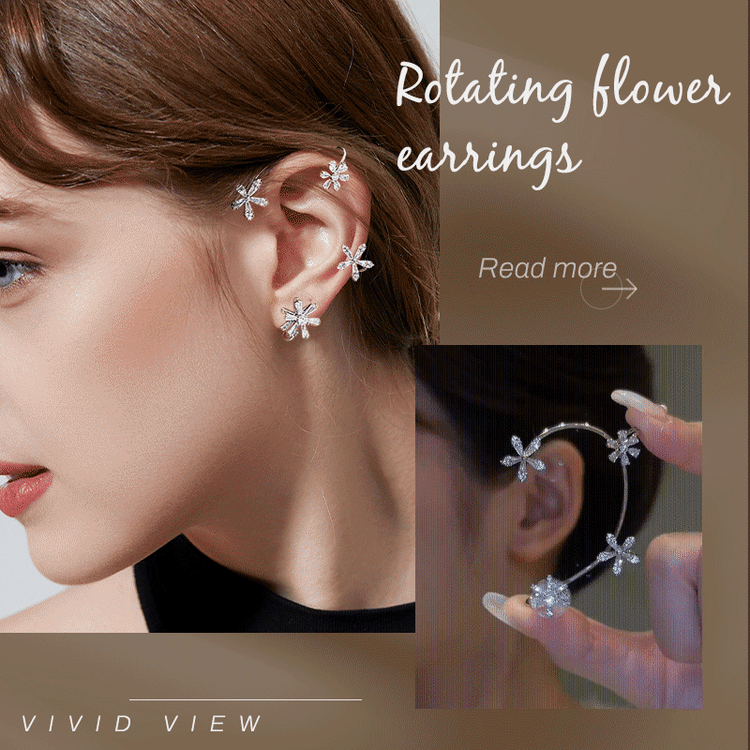 Rotating Flower Earrings