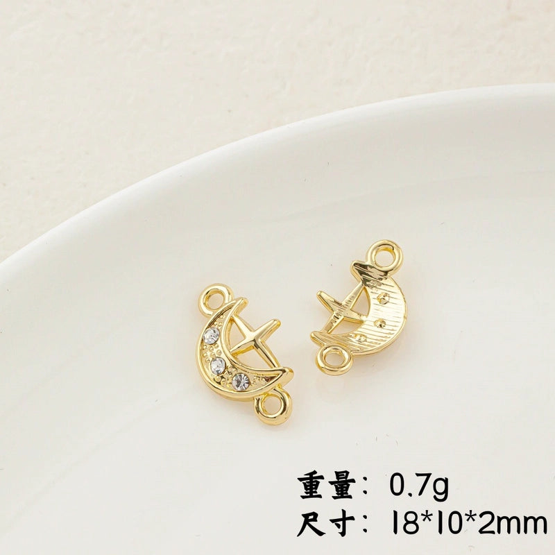 5 PCS/Package 20 * 23mm Alloy Artificial Pearls Rhinestones Flower Butterfly Pendant Jewelry Accessories