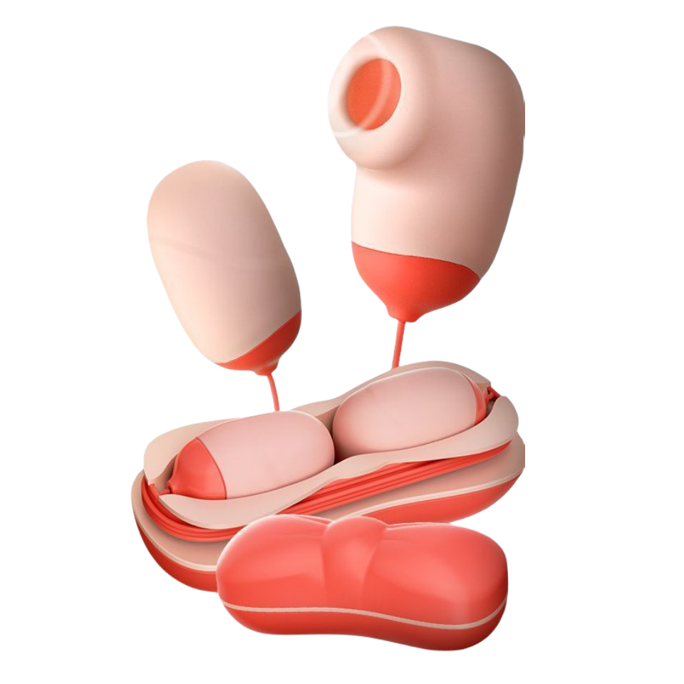 2-in-1 Sucking Bullet Vibrator With Bowknot Box Rosetoy Official