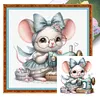 Sewing Mouse-11CT Stamped Cross Stitch 40*40cm/15.75*15.75in tapestrymarket
