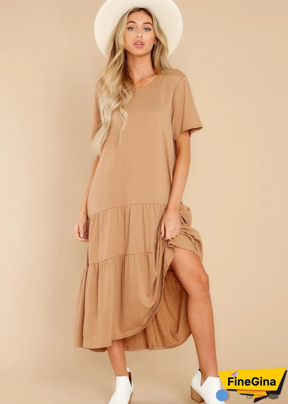Casual loose Boho Midi Dress Valerie