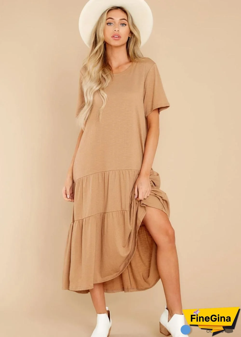 Casual loose Boho Midi Dress Valerie
