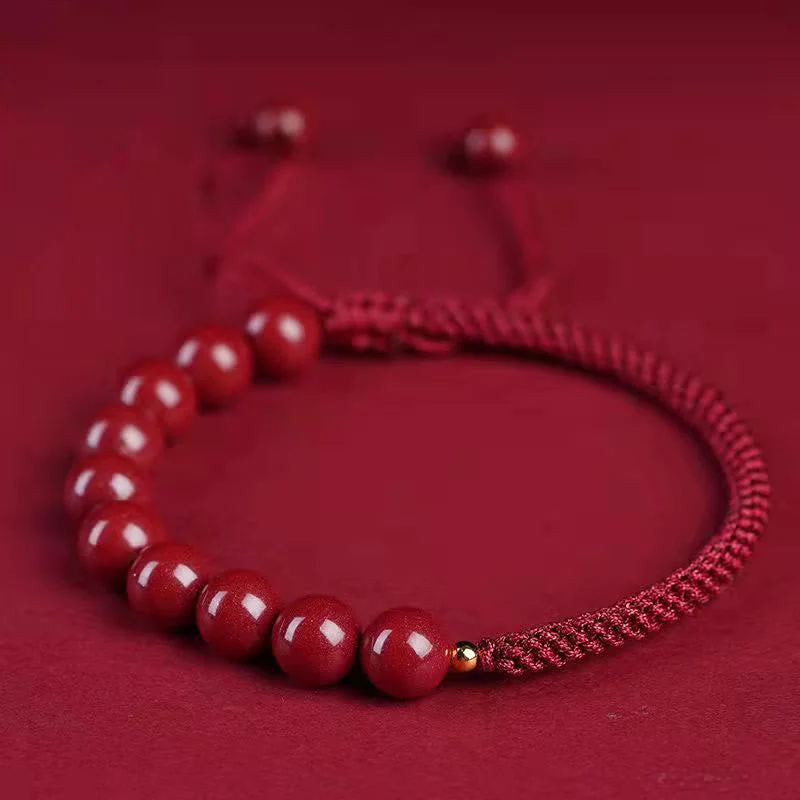 Cinnabar King Kong Knot Blessing String Bracelet