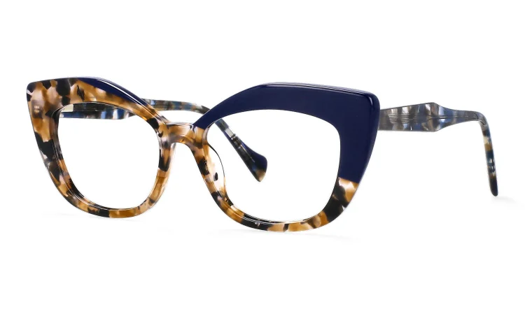 R56960 Reading Glasses Women Acetate Leopard Eyewear Oversized Cat Eye ...