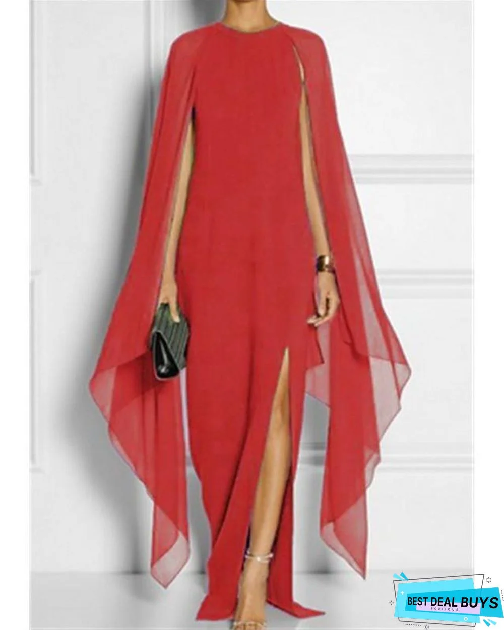 Women's Shift Dress Maxi Long Dress Sleeveless Black Solid Colored Layered Split Summer Plus Size Hot Elegant Split Black Purple Red Royal Blue Black Dresses