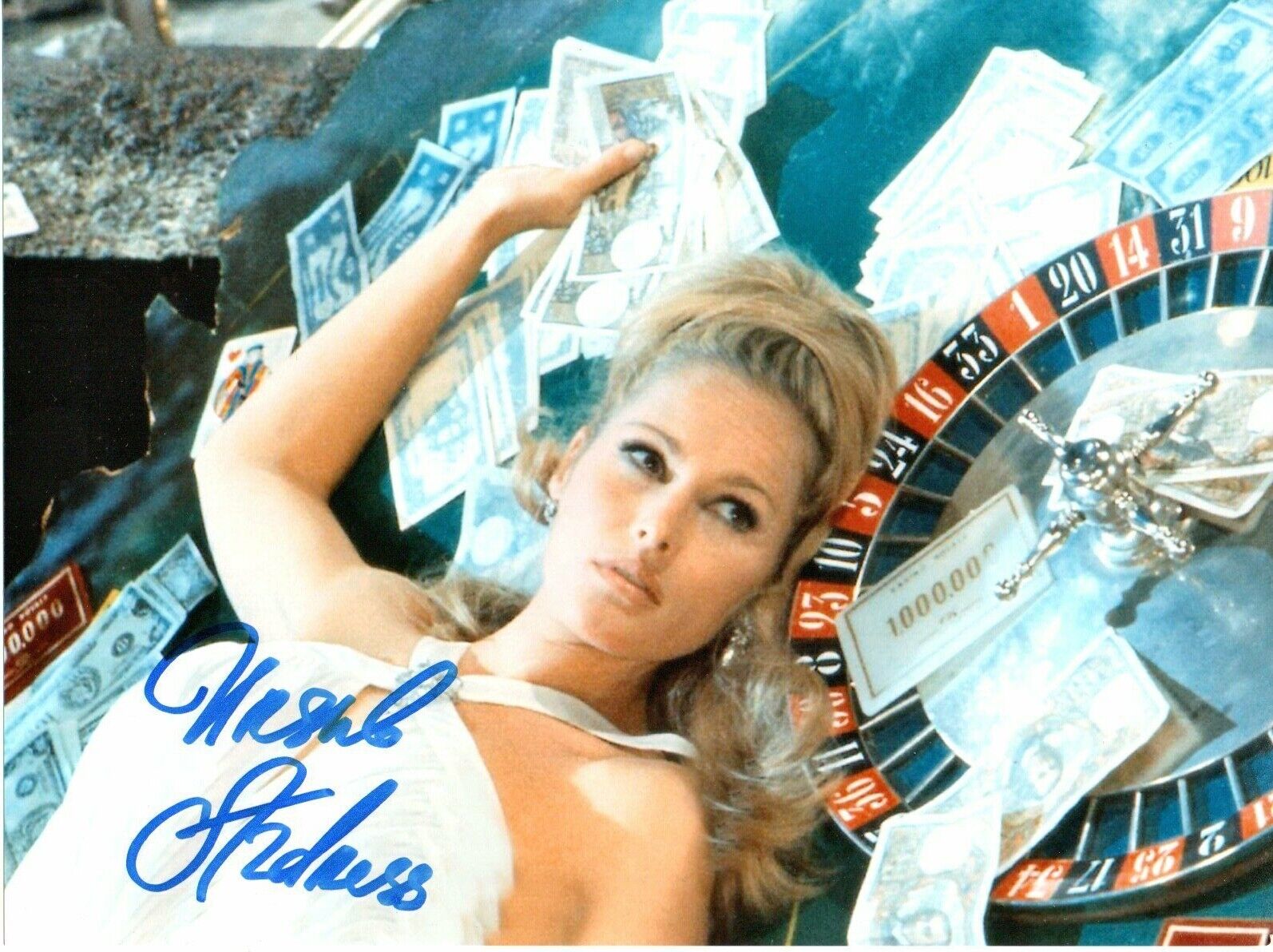 Genuine Hand Signed Ursula Andress Dr No Photo Poster painting 10 x 8 Photo Poster painting  James Bond COA