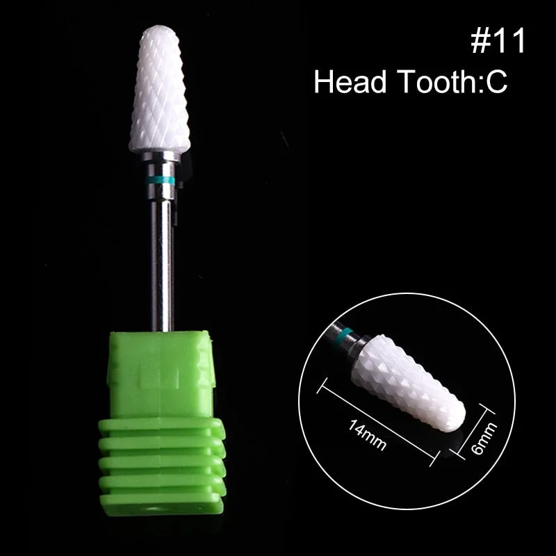 Nail Drill Bits Ceramic Milling Cutter Manicure Electric Nail Files Grinding Bits Mills Cutter Burr Pedicure Nail Art Tools-Nail Inspo