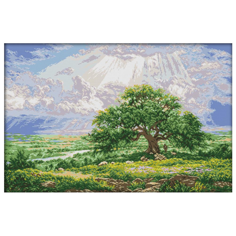 

Wishing Tree - 14CT Stamped Cross Stitch - 71*50cm (Big Size), 501 Original