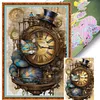 Cheshire Cat And Punk The Clock-11CT Stamped Cross Stitch 40*58cm tapestrymarket