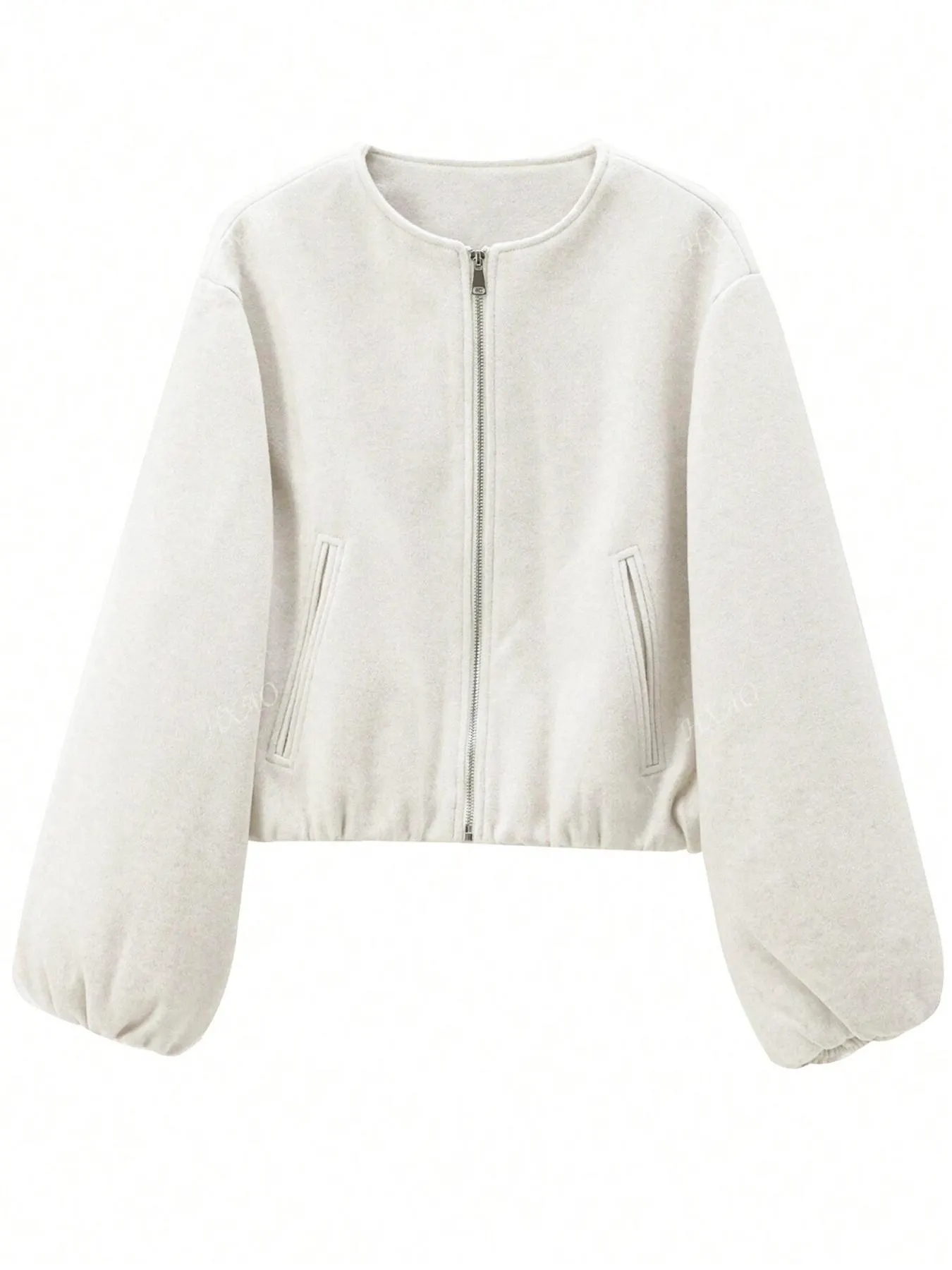 Women's Zipper Jacket Coat, Casual Style Women's Outerwear, Perfect for Fall & Winter Daily Wear, Fitted Design, Woven, Moderate Fabric Thickness