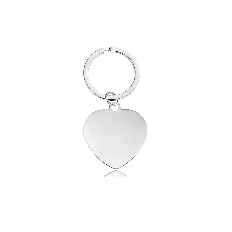 Key Chain Spot Stainless Steel Blank Laser Color Printing Material Holiday Gift Lettering Metal Key Chain