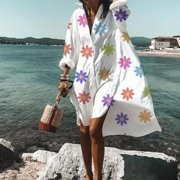 Daisy Casual Long Sleeve Maxi Dress