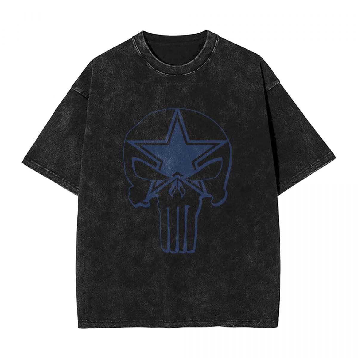 Dallas Cowboys Skeleton Washed Oversized Vintage Men's T-Shirt