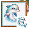 Magical Dolphin-18CT Stamped Cross Stitch 20*20cm