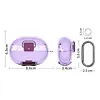 TPU Transparent Case Protective Cover with Locking Anti-scratch Headphone Protective Case with Carabiner Shockproof Fit for  Studio Buds/Studio Buds+