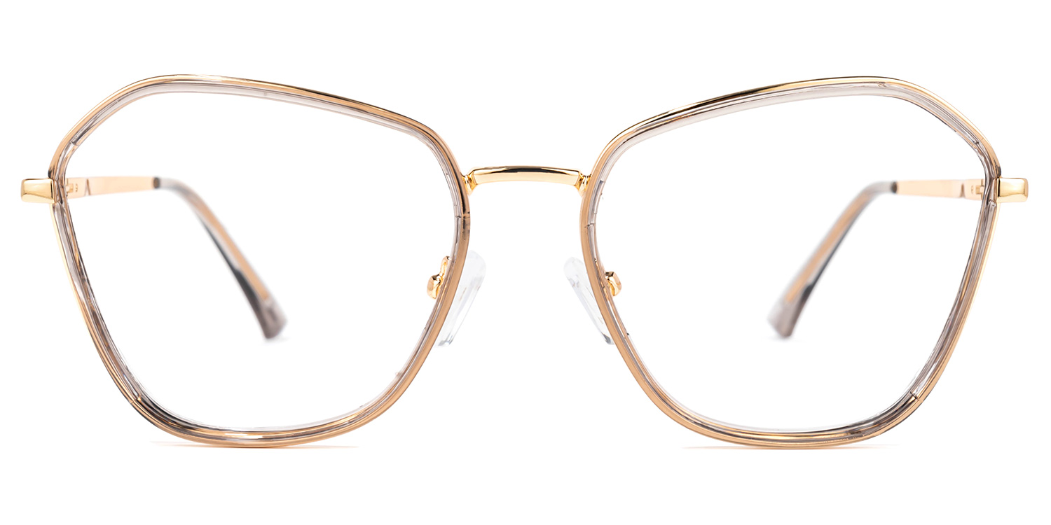 Nalani Gold Geometrisch Brille Gold