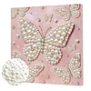 DIY Pearl Painting Butterfly for Home Decor with Frame(30x30cm)