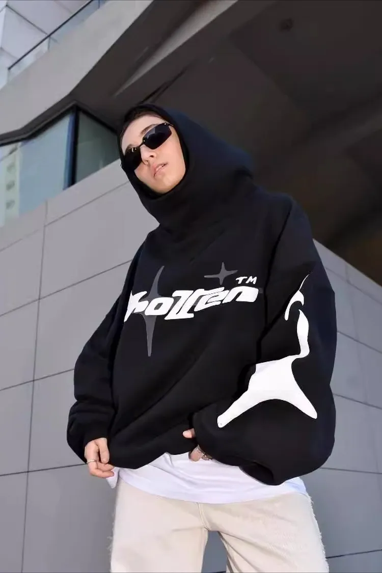 Star Letter Graphic Print Hoodie