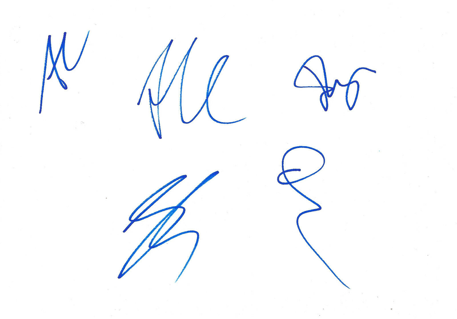 Architects full signed 8x11 inch white card autographs