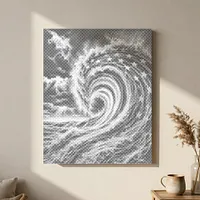 Ocean Wave Flag - Dot Painting