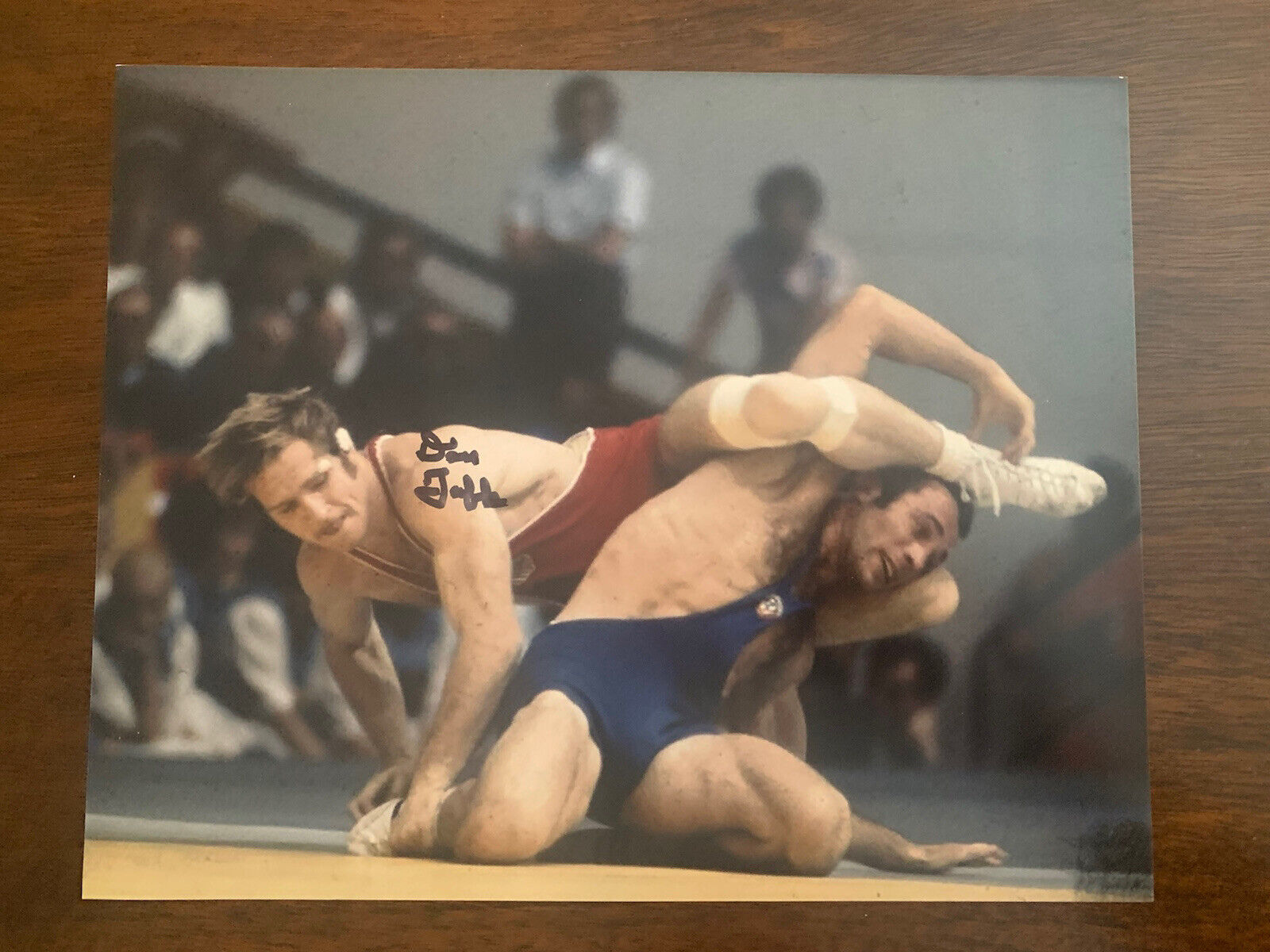 DAN GABLE signed 8x10 Photo Poster painting Autographed Olympic Gold Medalist Iowa WRESTLING