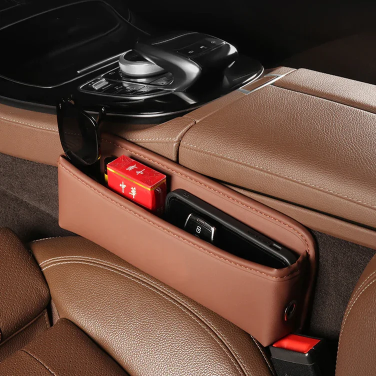 🔥Hot Sale🔥 Exclusive Logo Leather  Car Seat Storage Box