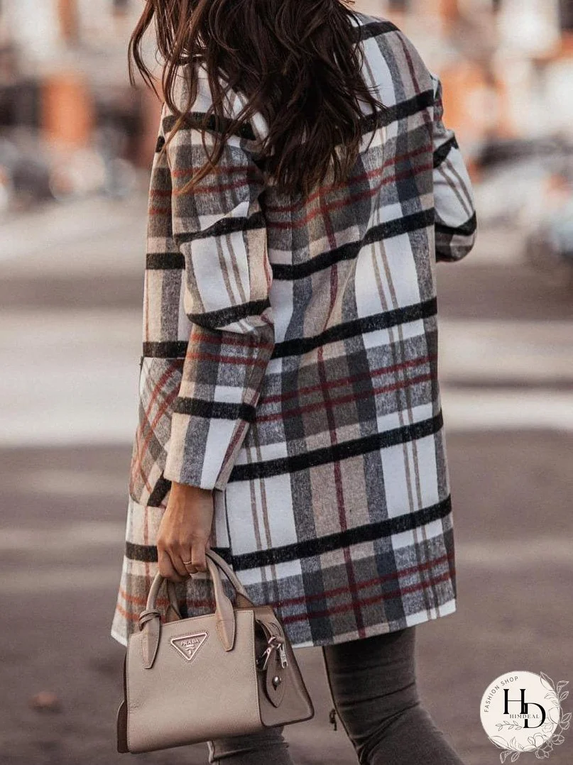 Stylish Winter Plaid Coat