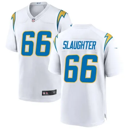 Youth Los Angeles Chargers #66 Jake Slaughter White 2026 NFL Draft Game Jersey