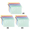 5 pcs Waterproof Mesh Zipper Bag Cross Stitch PVC Mesh Zip File Bag Puzzle Bags