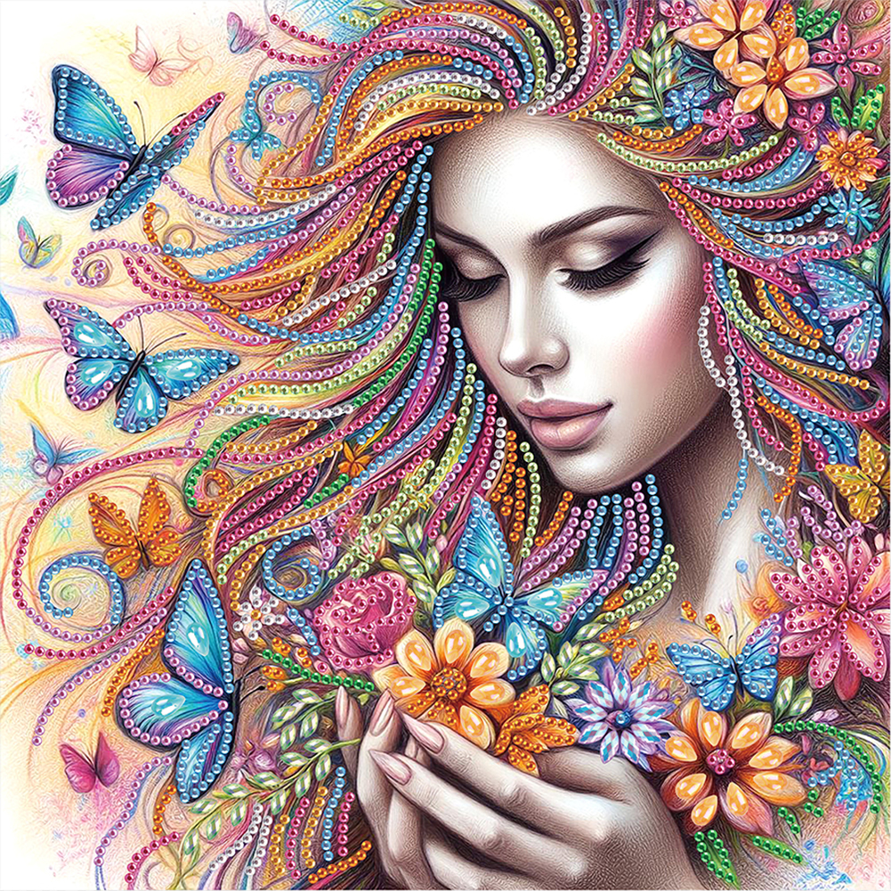 Elf Beauty 30*30cm(canvas) special shaped drill diamond painting