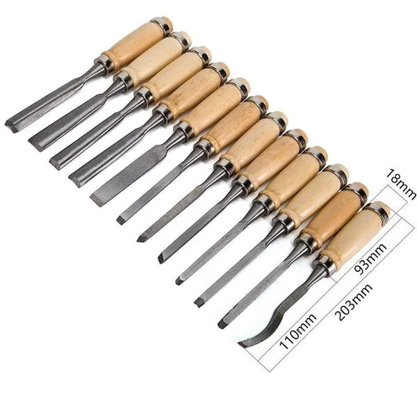 Woodworking carving knife carving chisel set(12 pcs)