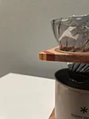 Handmade Portable North American Black Walnut + Brass Coffee Holder Set