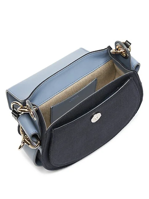  Chlo&eacute; Small Tess Colorblock Linen Saddle Bag 3.7 out of 5 Customer Rating