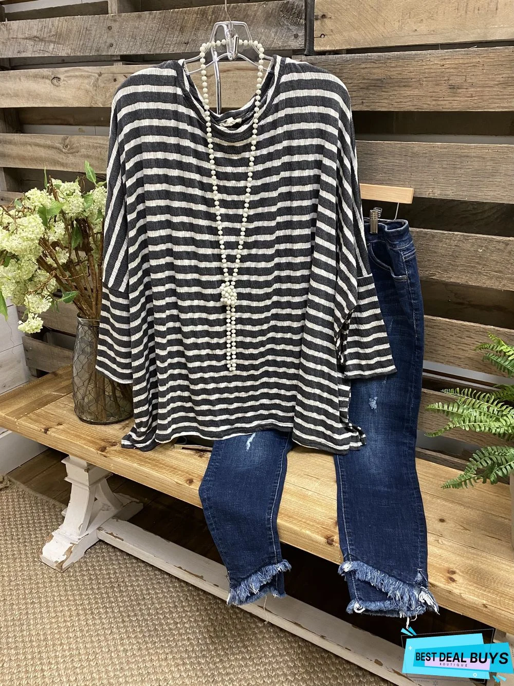 Cotton-Blend Long Sleeve Tops