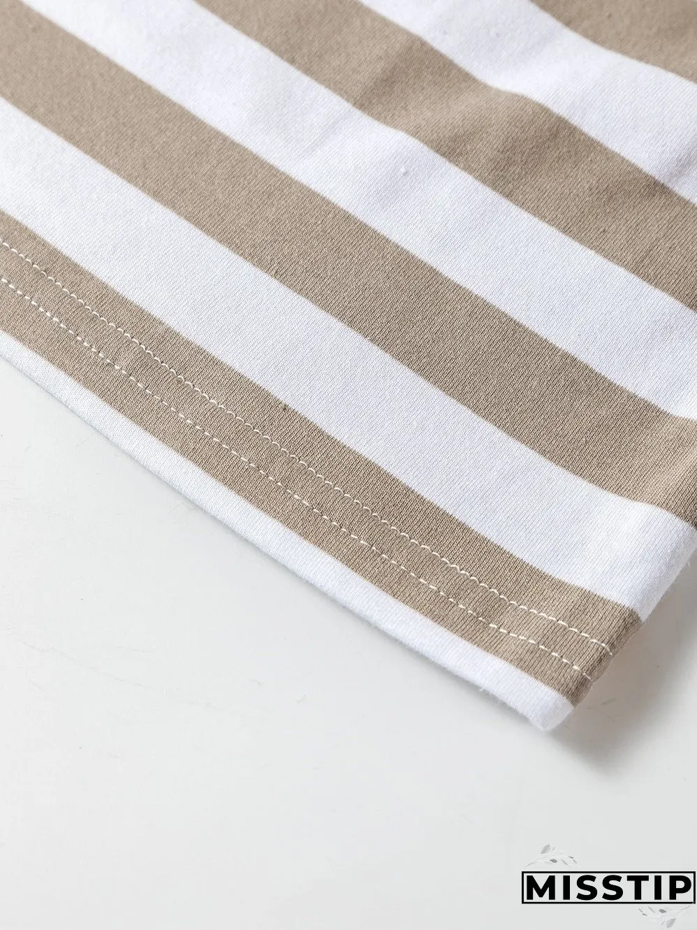 Short Sleeve Mock Neck T-Shirt with Side Slits