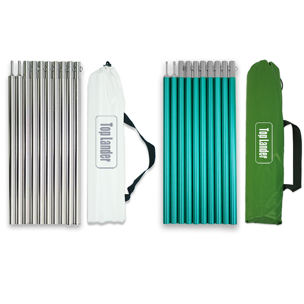 

10x Camp Tent Canopy Pole Adjustable Outdoor Beach Picnic Sunshade Poles, Green, 501 Original