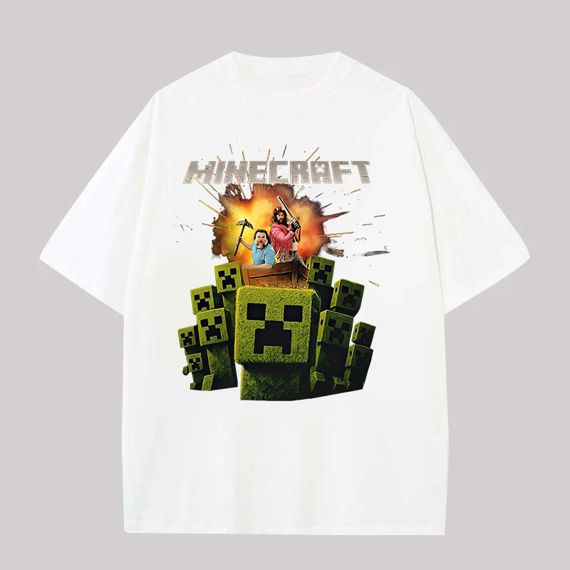 Minecraft Printed Oversized Unisex T-Shirts