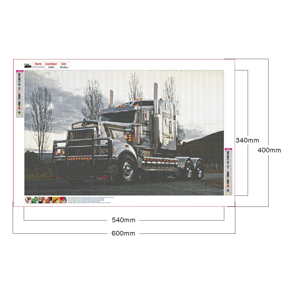 Diamond Painting - Full Round Drill - Truck(60*40cm)