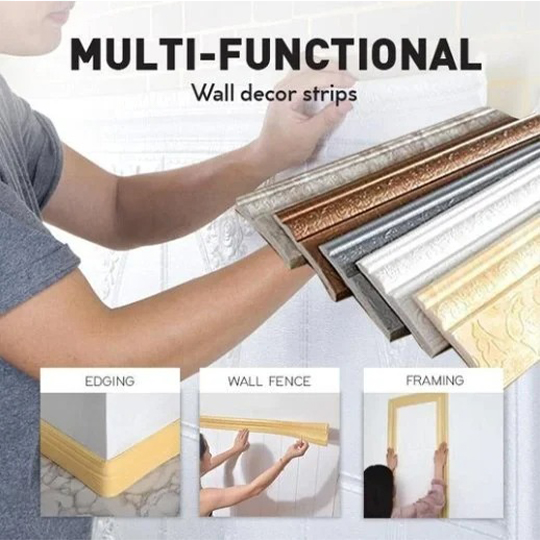 3D Wall Edging Self Adhesive Environmental Protection 3D Wall Edging