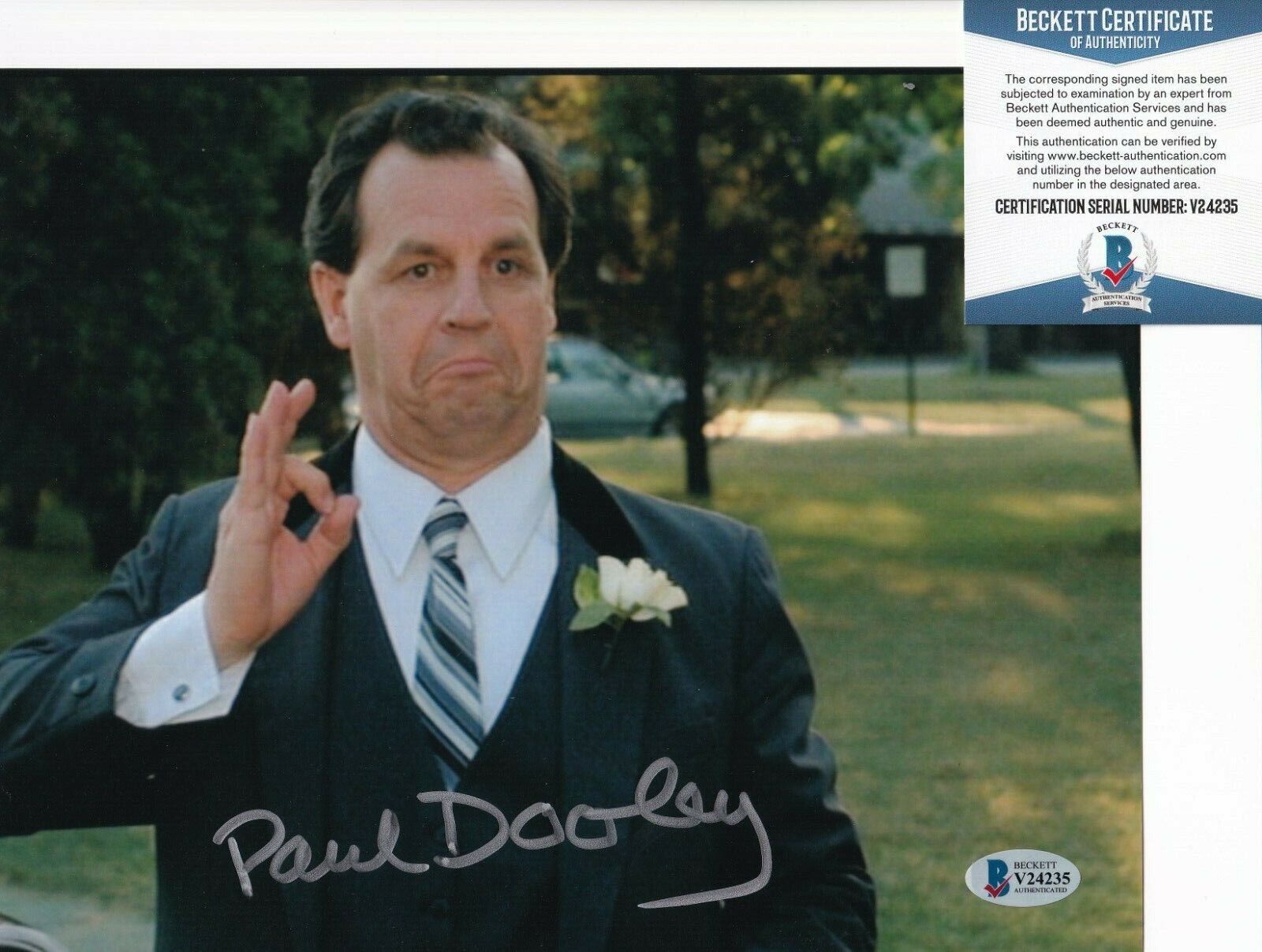 PAUL DOOLEY signed (SIXTEEN CANDLES) Jim Baker 8X10 Photo Poster painting BECKETT BAS V24235