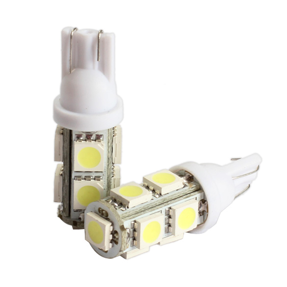 

2PCS 194 168 W5W T10 9SMD-5050 LED White Light Car Tail Lamp Bulb Bright, 501 Original