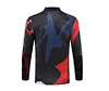 2024/2025 Manchester United Half-Pull Training Suit Red blue and black print Football Shirt 1:1 Thai Quality Set