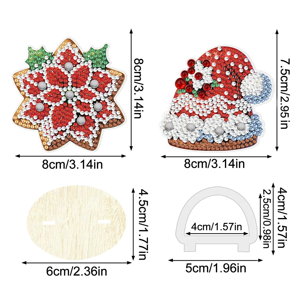 2Pcs Butterfly Diamond Painting Napkin Ring Diamond Napkin Holder for Table