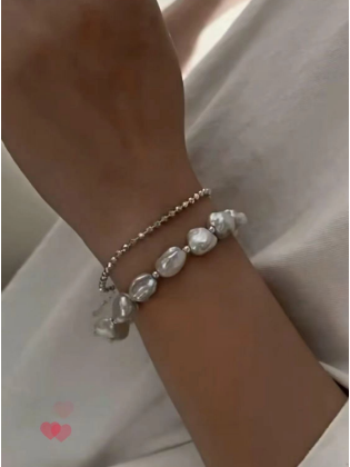 2024 tina pearls pretty nice sliver natural pearls bracelet 