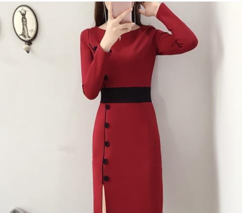 Women's Elegant Long Sleeves Dress