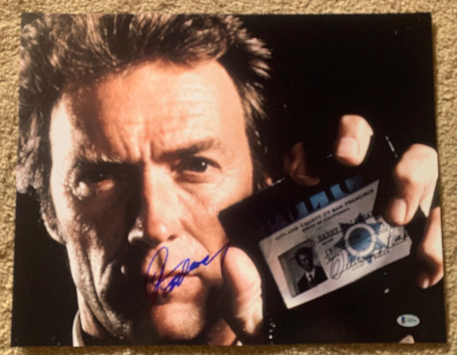 Clint Eastwood Signed Autograph 16x20 Dirty Harry Photo Poster painting Beckett Certified G1