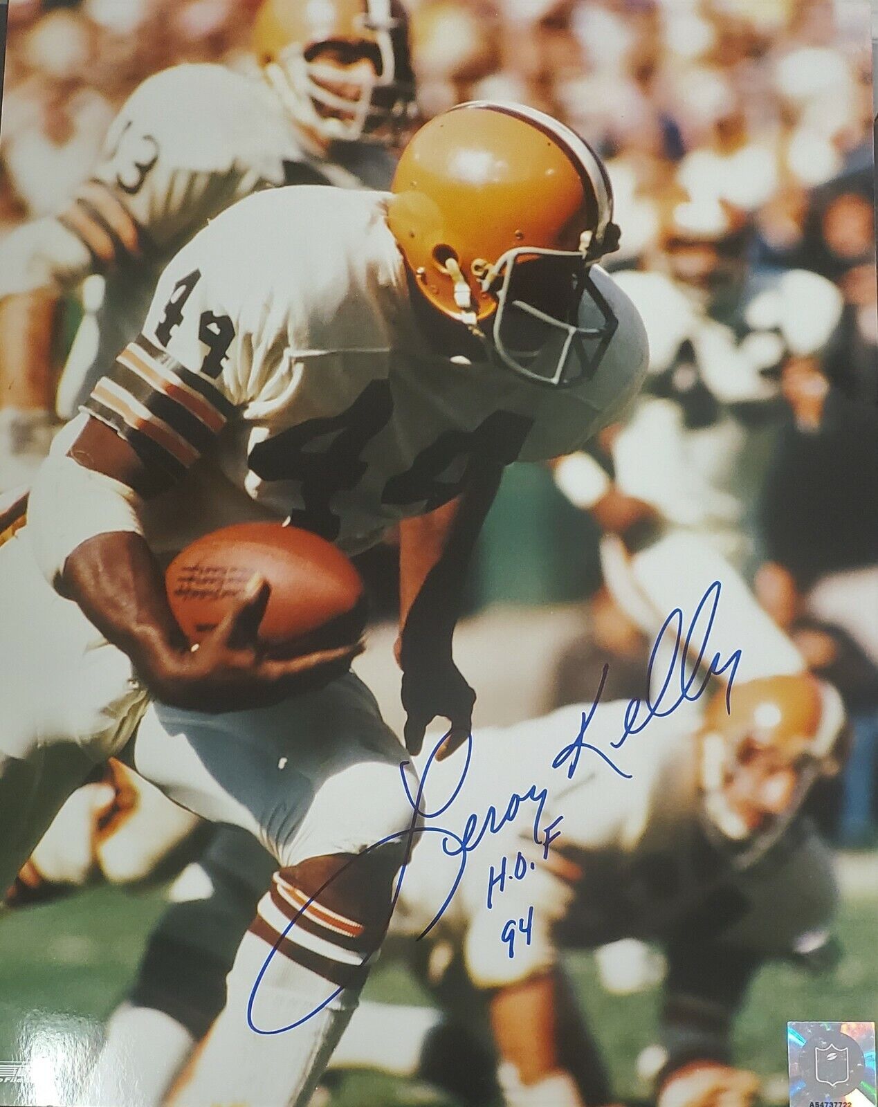 Autographed Leroy Kelly Cleveland Browns 11x14 Photo Poster painting with COA