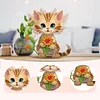 2D Flat DIY Cat Acrylic Shaking Head Diamond Painting Tabletop Ornaments Kit