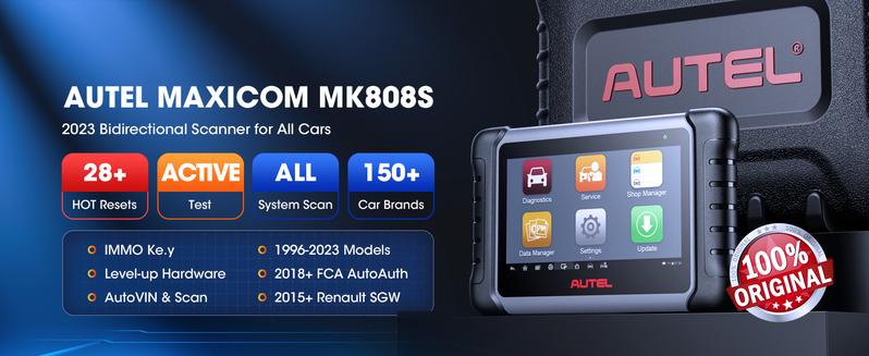 Product Introduction of Autel Scanner MaxiCOM MK808S Car Diagnostic Scan Tool Bi-directional All Systems Diagnosis 28+ Services Active Test 15