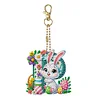 (US Only)PET Double Sided Special Shaped Easter Alphabet DIY Diamond Painting Keychain